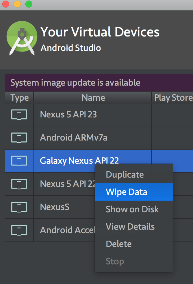 android studio 3.01 emulator doesn